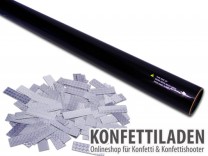 80cm Hand Konfetti Shooter -PRO- Laser Hologramm Konfetti - Silber