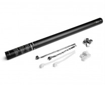 80cm Hand Konfetti Shooter -PRO- Streamer Mix - Weiss + Silber