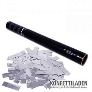 50cm Hand Konfetti Shooter - Silber Metallic Konfetti