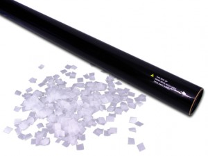 80cm Hand Konfetti Shooter -PRO- Papierschnee - Weiss