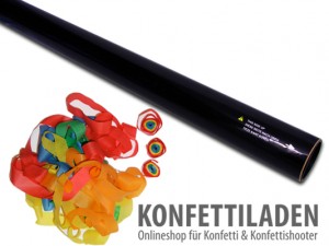 80cm Hand Konfetti Shooter -PRO- Rainbow paper Streamer