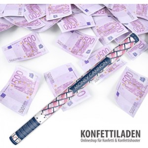 80cm Hand Konfetti Shooter - 500 Euro Spielgeld-Scheine