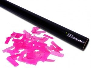 80cm Hand Konfettikanone -PRO- Pink UV Aktiv