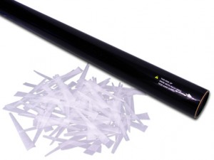 80cm Hand Konfetti Shooter -PRO- Konfetti Twister - weiß