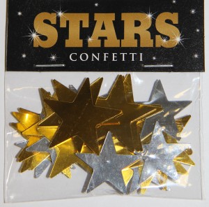 Streukonfetti Mix - Sterne - Gold & Silber - Groß