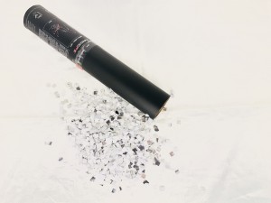 28cm Konfetti Shooter - White Glitter Sensation