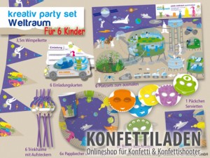 Kreativ Partyset - Weltraum