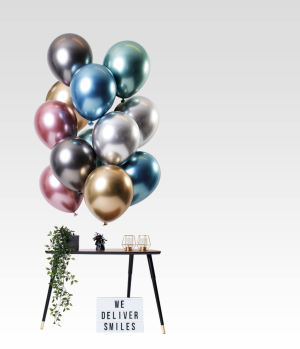12 Luftballons Mirror Treasures Multicolor Mix