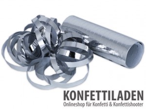 Luftschlangen - Silber Metallic