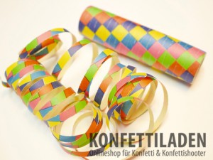 Luftschlangen - Bunt - Quadrate