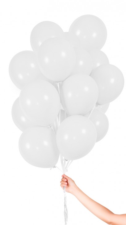 30 Luftballons - Weiss - Set