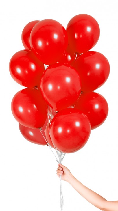 30 Luftballons - Rot - Set