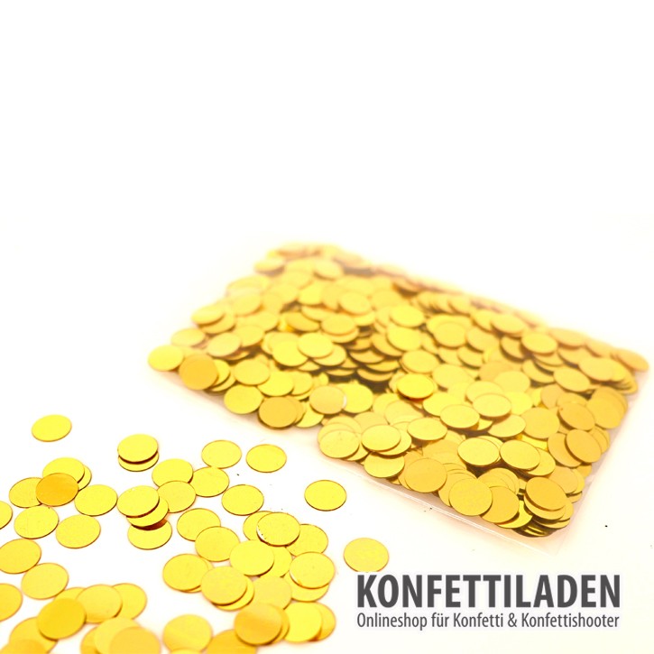 6mm gold metallic Konfetti Kreise