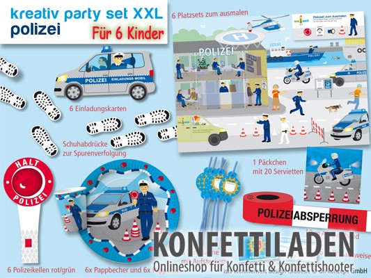 XXL Kreativ Partyset - Polizei
