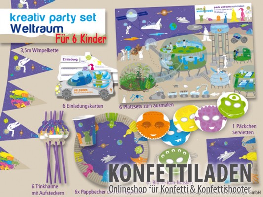 Kreativ Partyset - Weltraum