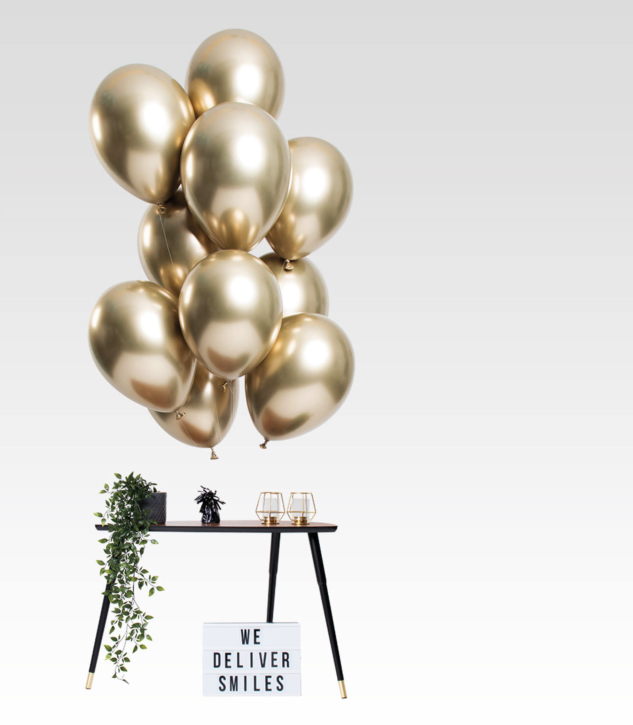 12 Luftballons Mirror Gold