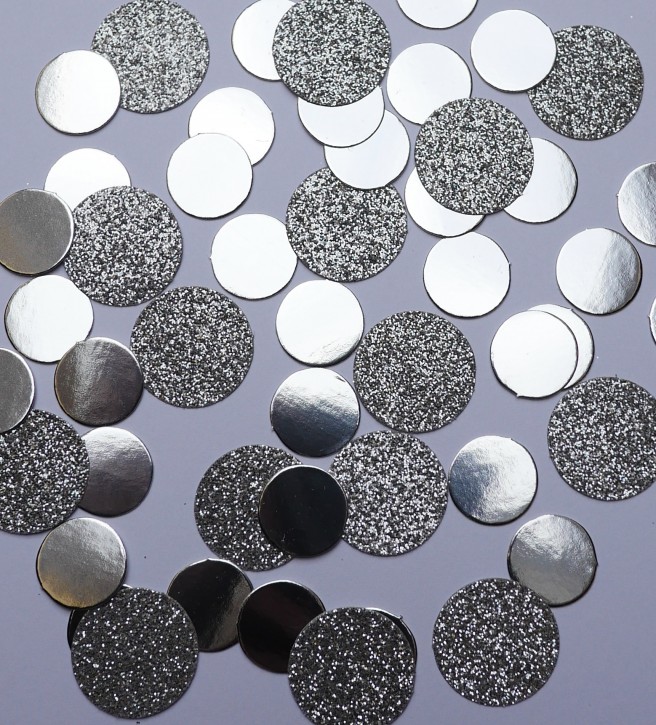 Tischkonfetti - Kreise Silber -