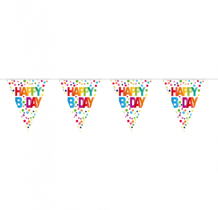 Wimpelkette | Happy Birthday | Rainbow Dots
