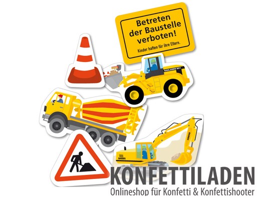 XXL Konfetti - Baustelle