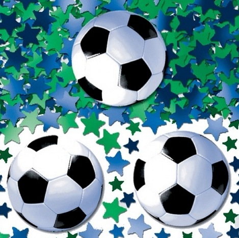Fussball Konfetti Party WM Dekoration Fußbälle Streuteile Fußball  grün NEU 